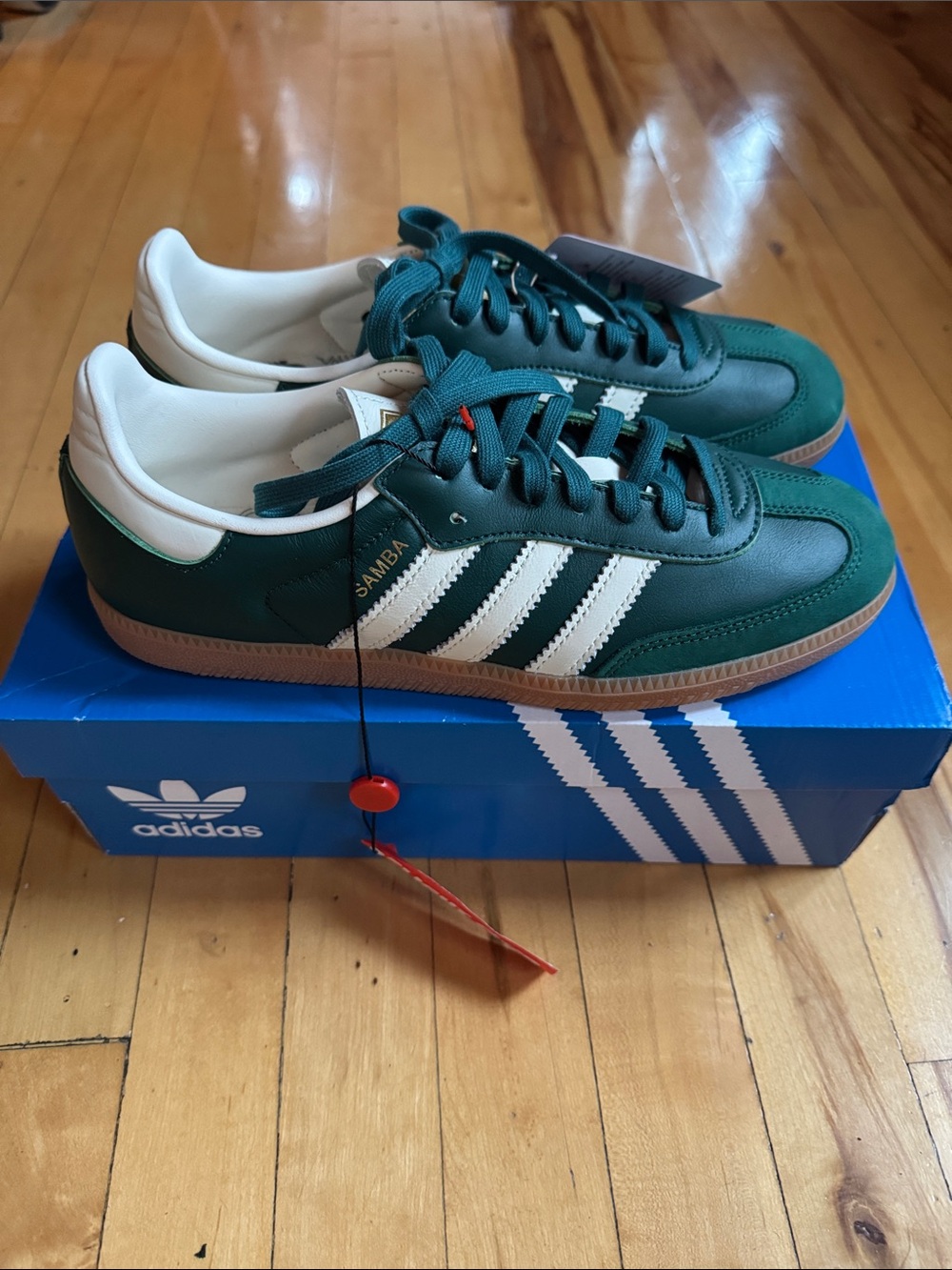 Adidas Womens Collegiate Green Samba OG Sneakers
